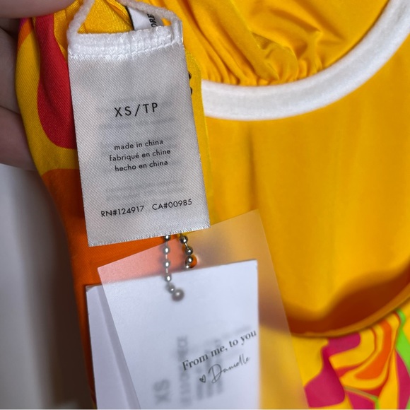 WeWoreWhat NWT Danielle 3.0 One Piece Swimsuit Retro Swirl Cherry Red Multi XS - Picture 12 of 12